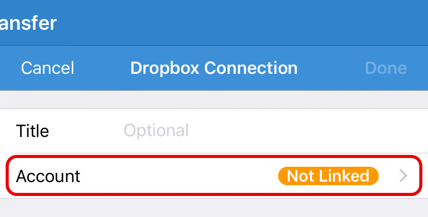 Link Dropbox account