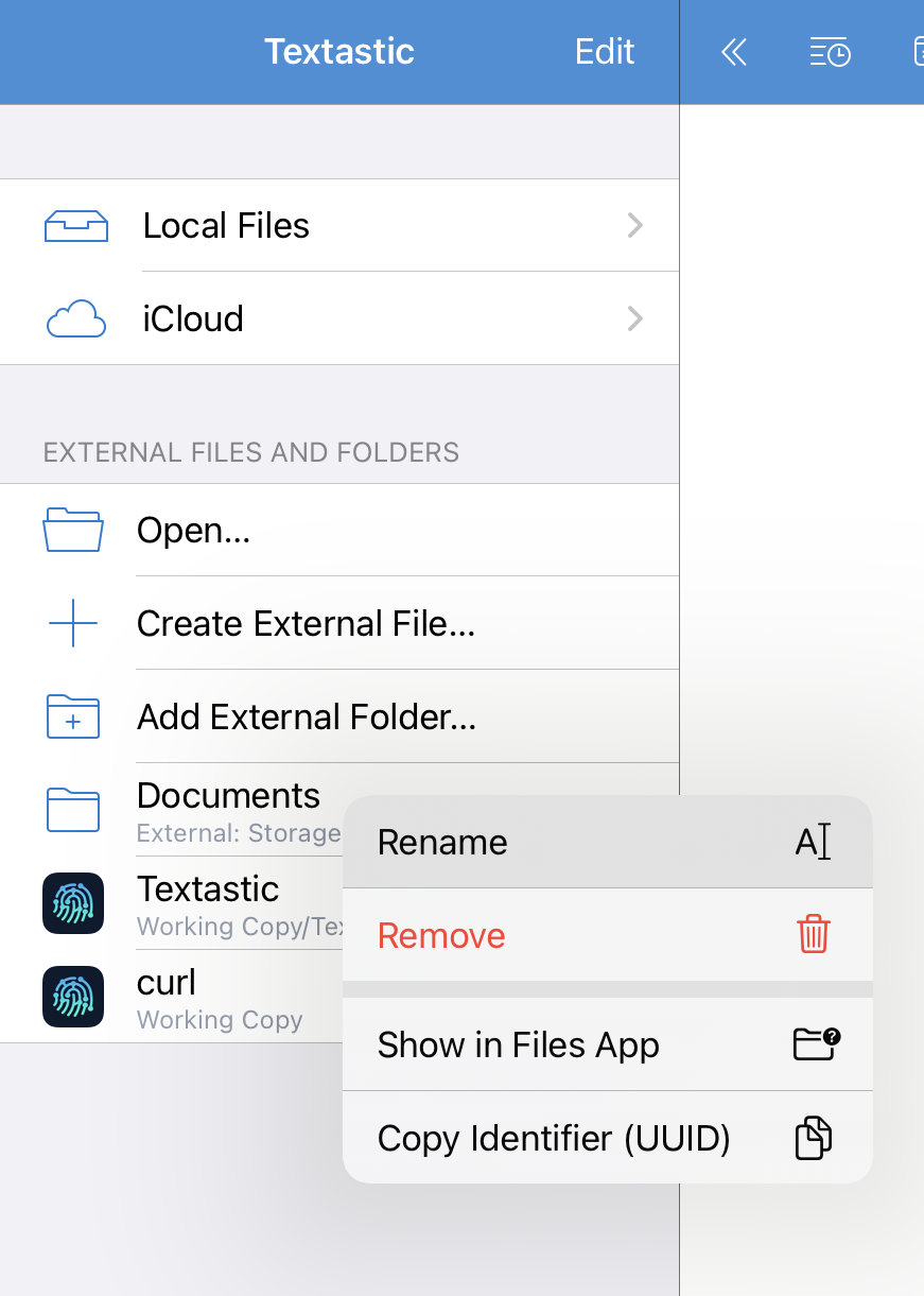 External Folder Context Menu