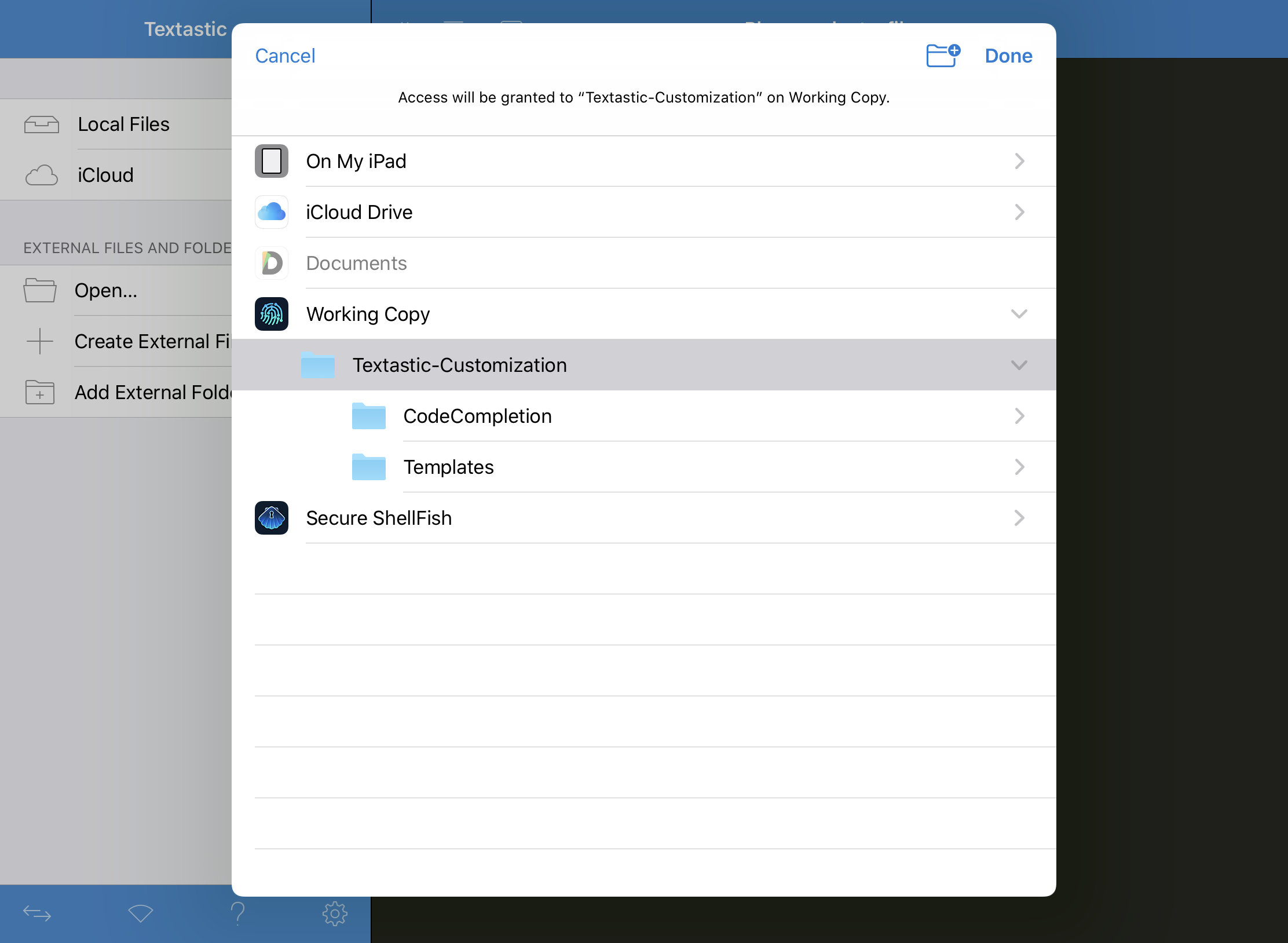 Open Folders