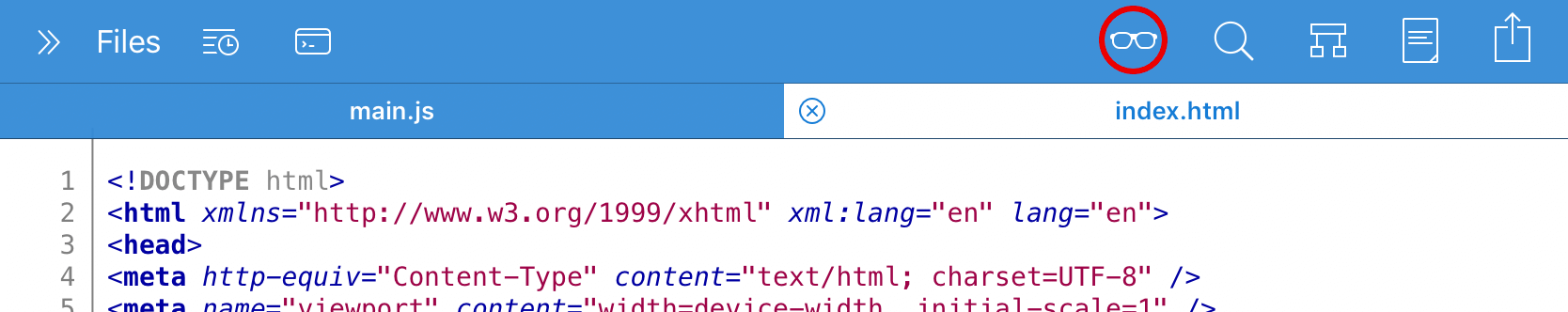 Preview button
