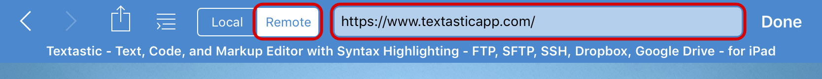 Web preview remote URL
