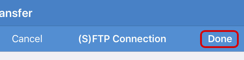 Save FTP connection