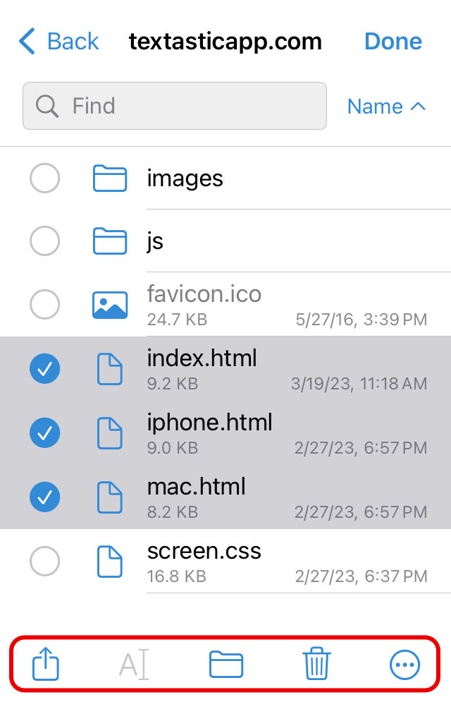 Select Files