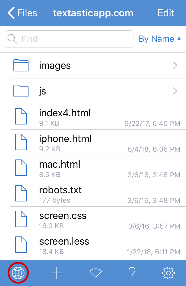 Opening the File Transfer screen
