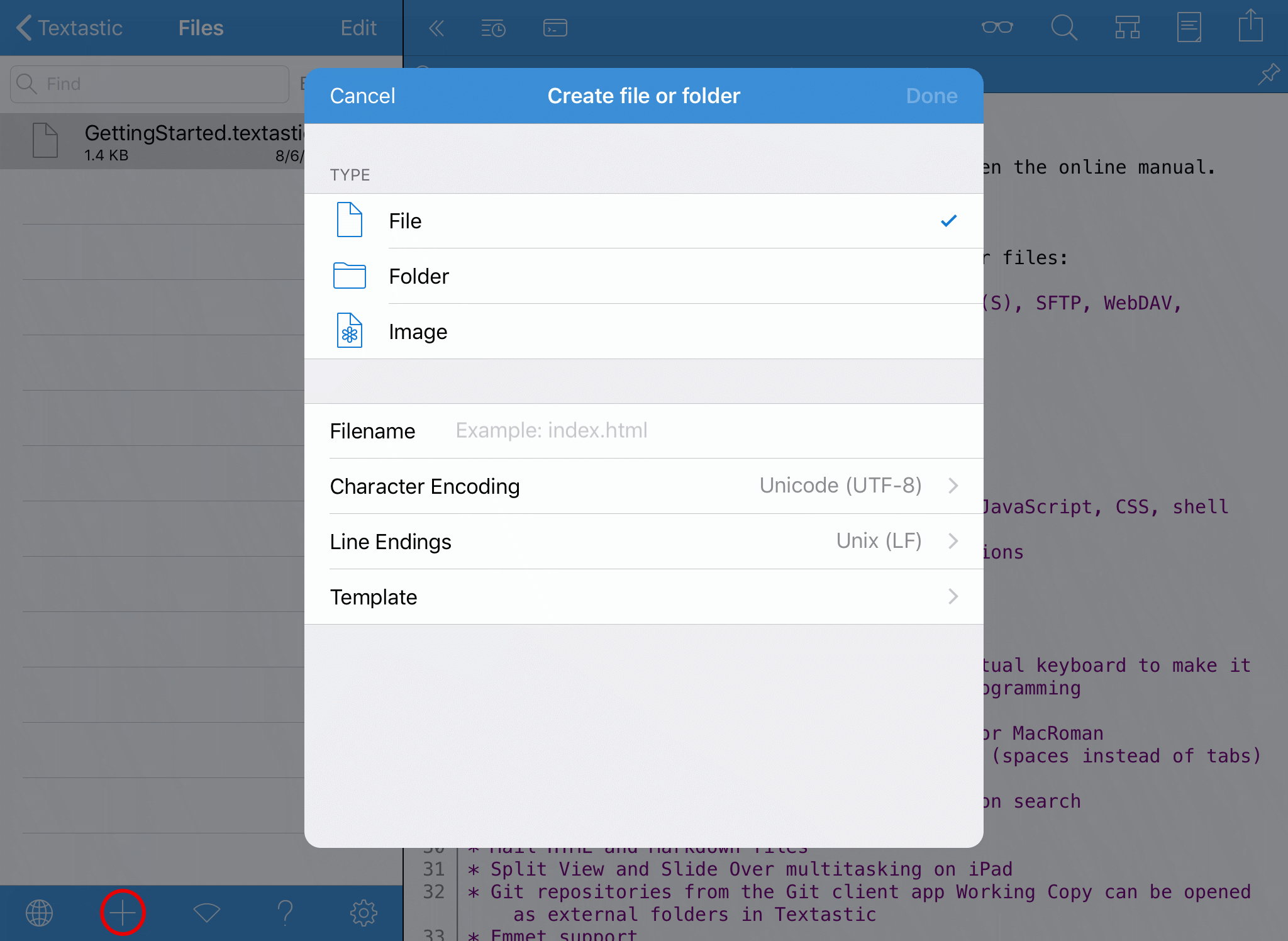 Create New File