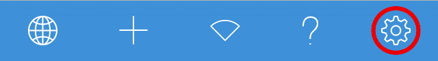 Settings button