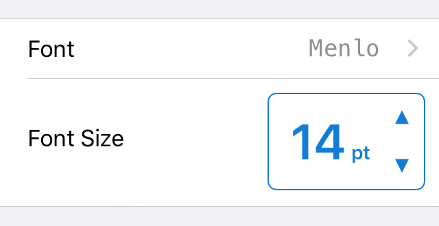 Font settings