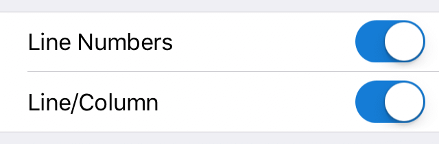 Line number settings
