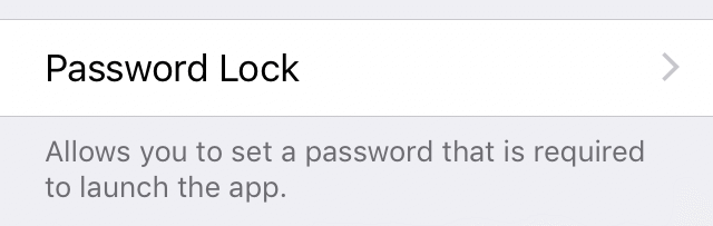 Password lock setting