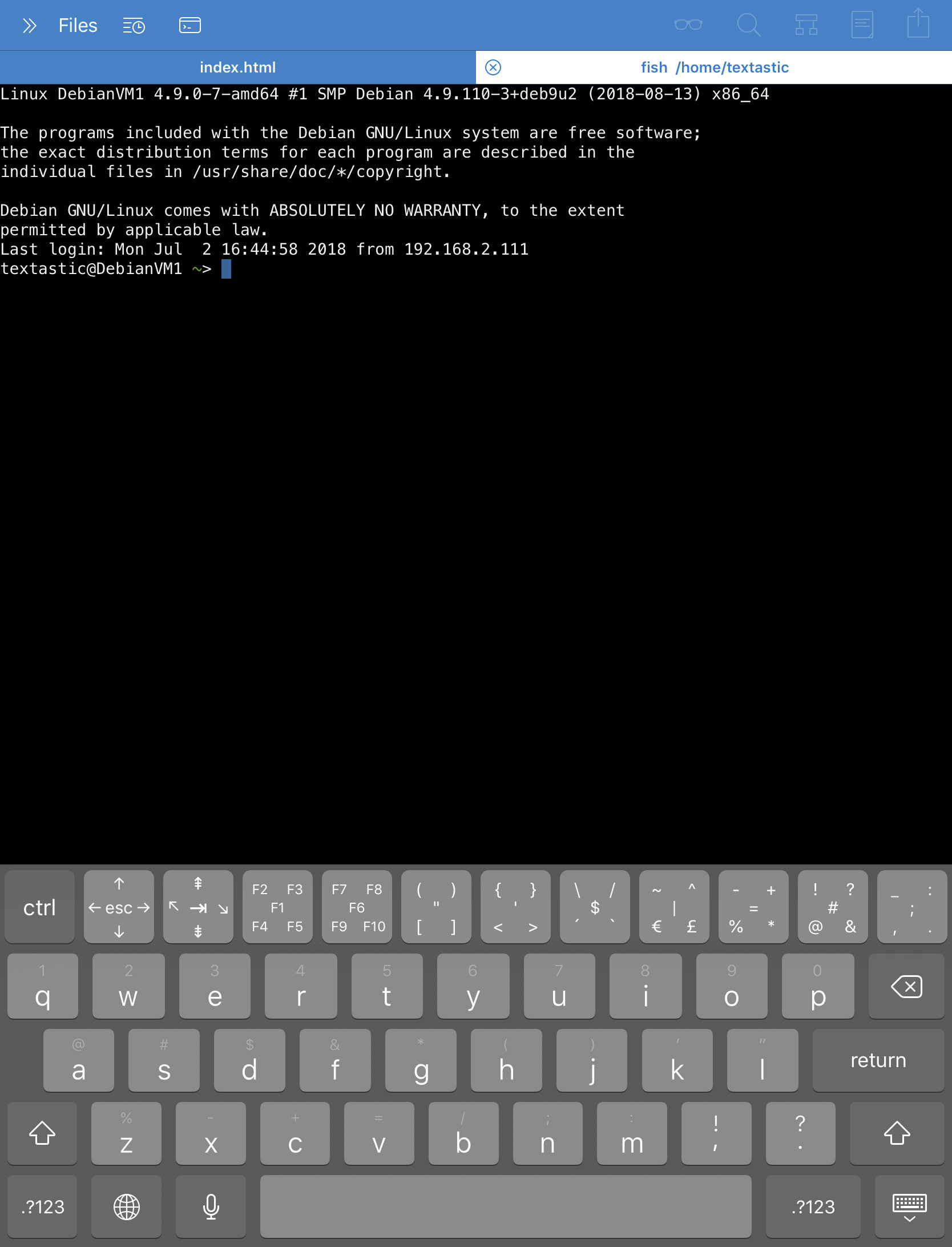 SSH tab