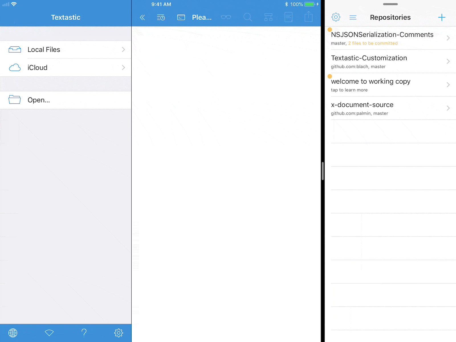 Drag & Drop repository in Split View