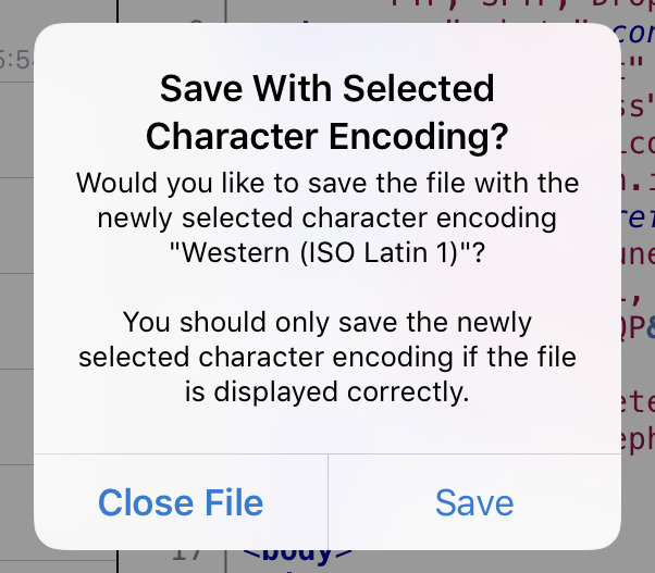 Save With Selected Character Encoding